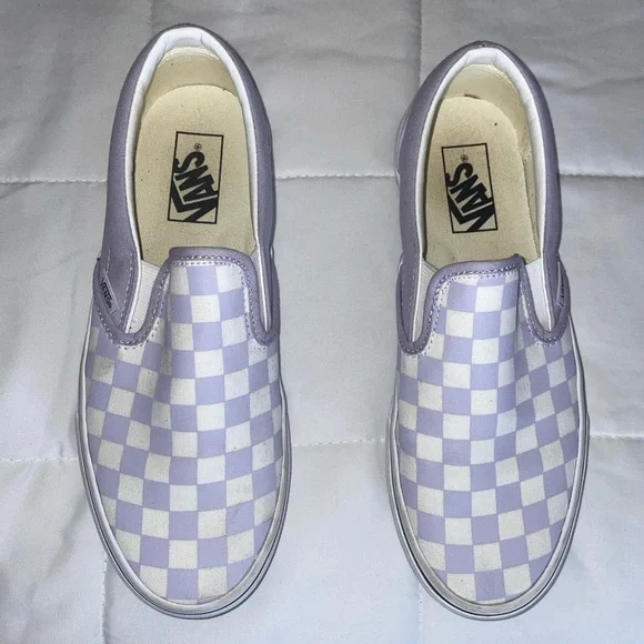 Vans Kids Slip-On Shoes - Purple Checkered - Picture 7 of 7